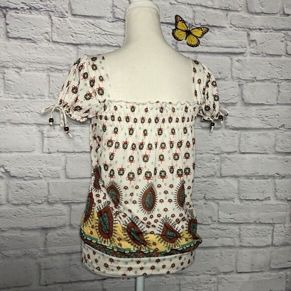 Urban Heritage Elasticized Short Sleeve Top Size Small - Picture 6 of 8